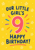 Load image into Gallery viewer, Our Little Girl's 9th Happy Birthday Card for Her
