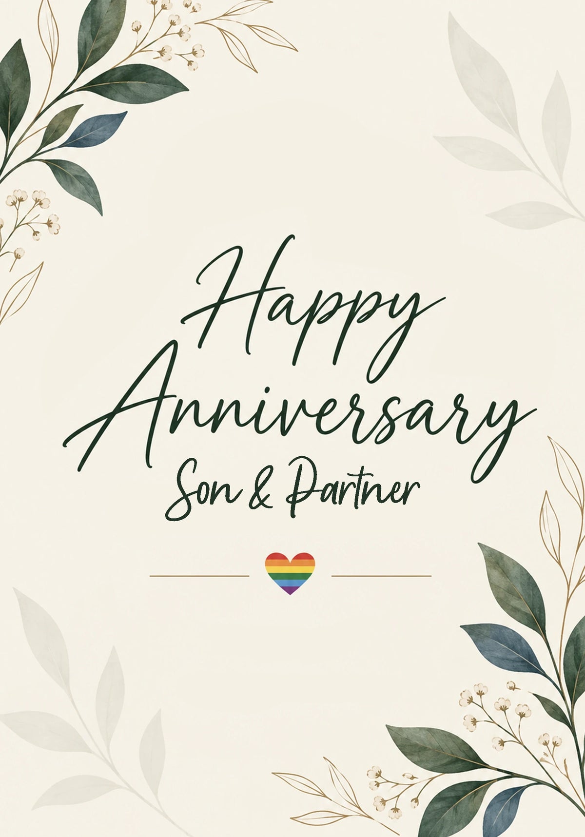 Anniversary - Personalised Card — with punch holes