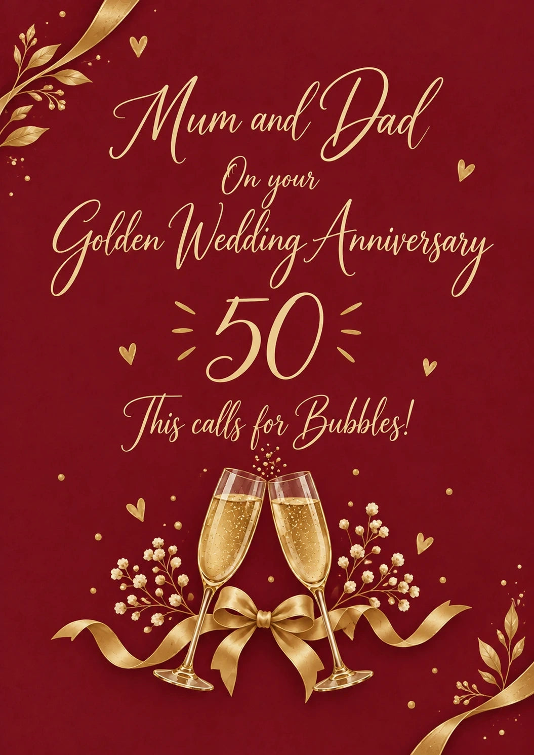Anniversary - Personalised Card — with punch holes