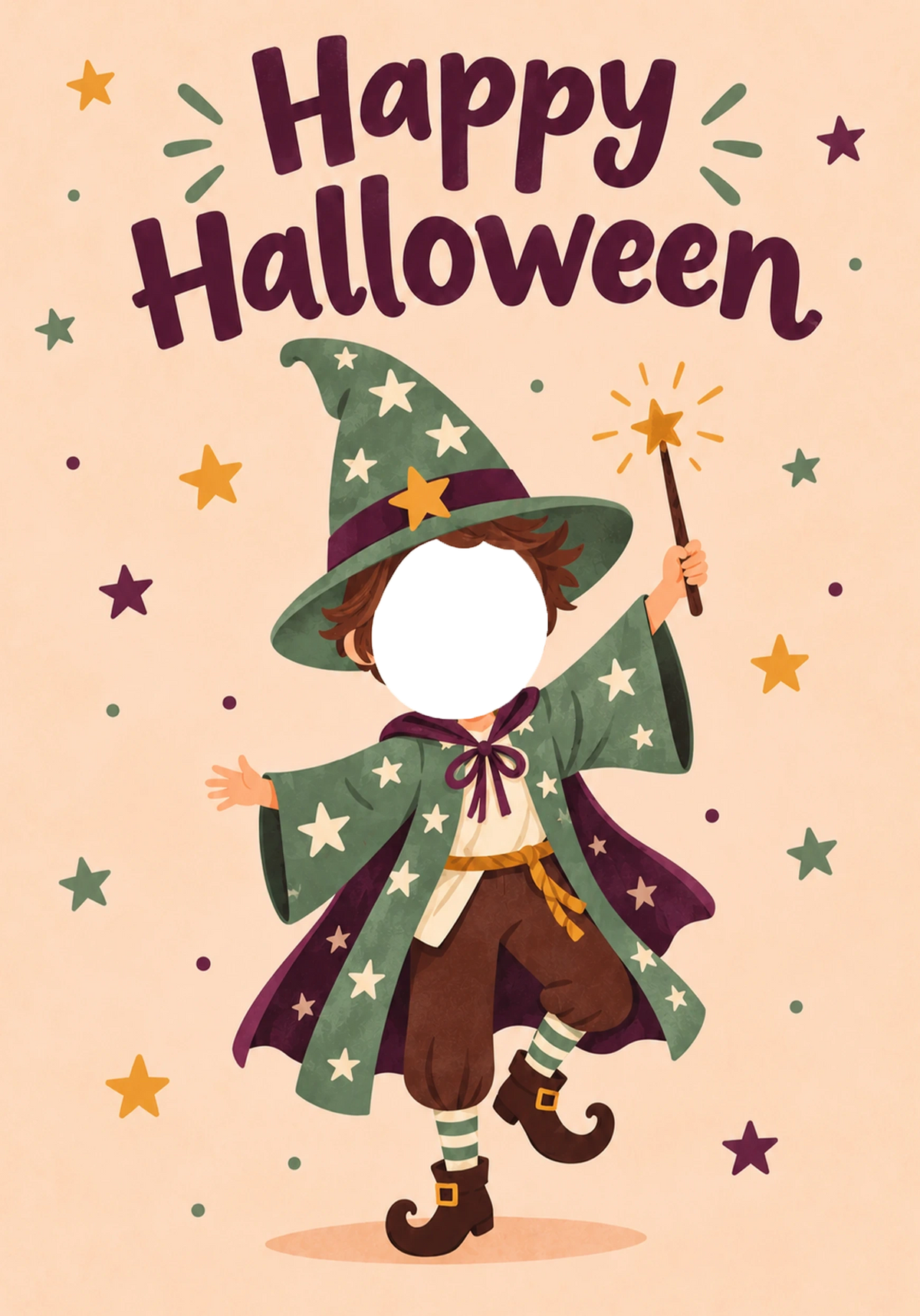 Halloween - Personalised Card — with punch holes
