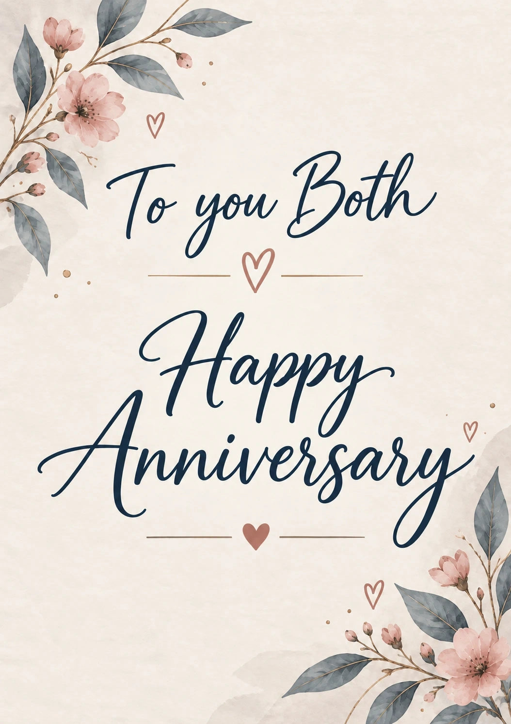 Anniversary - Personalised Card — with punch holes