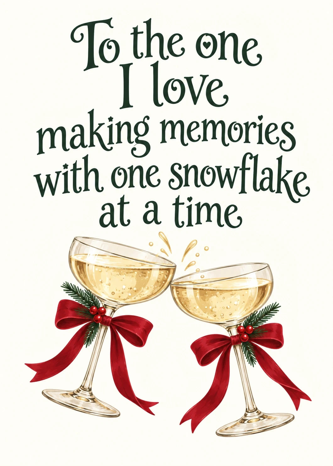 Christmas - Personalised Card — with punch holes