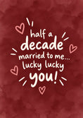 Load image into Gallery viewer, Anniversary - Personalised Card — with punch holes
