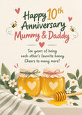 Load image into Gallery viewer, Anniversary - Personalised Card — with punch holes
