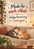 Load image into Gallery viewer, Anniversary - Personalised Card — with punch holes
