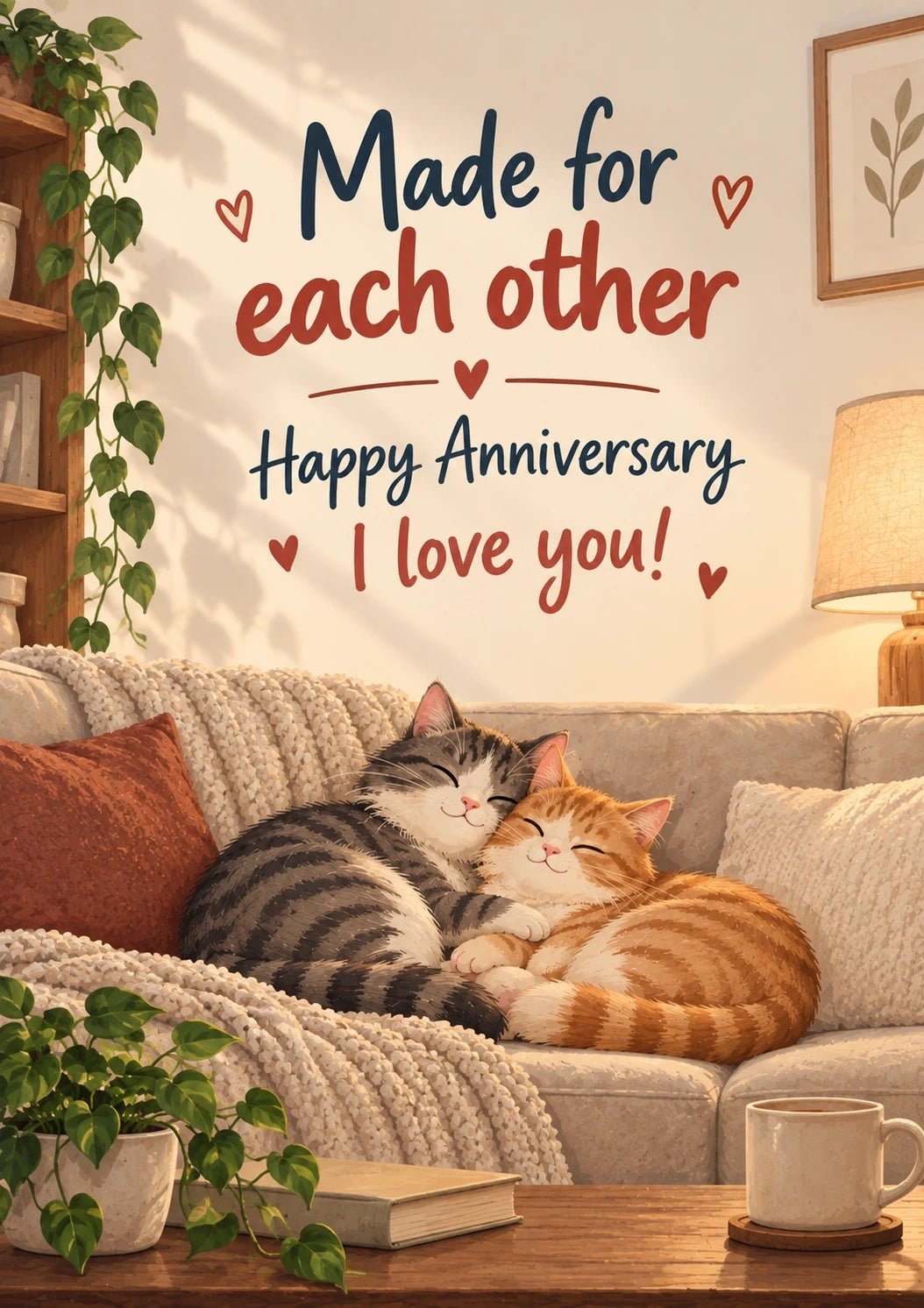 Anniversary - Personalised Card — with punch holes