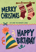 Load image into Gallery viewer, Christmas - Personalised Card — with punch holes
