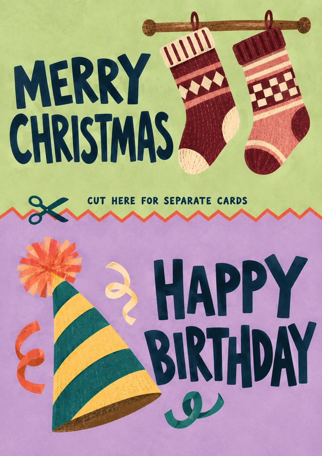 Christmas - Personalised Card — with punch holes