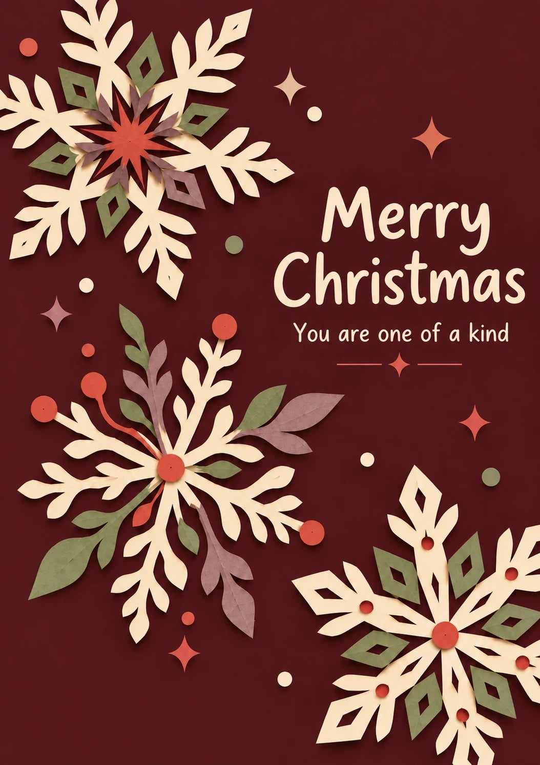 Christmas - Personalised Card — with punch holes