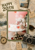 Load image into Gallery viewer, Birthdays - Personalised Card — with punch holes
