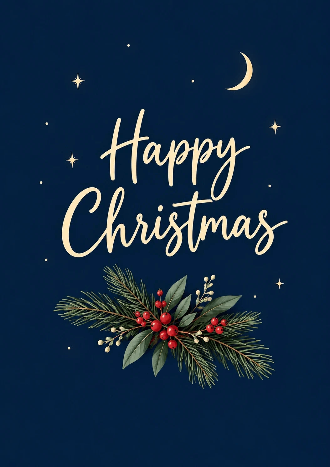 Christmas - Personalised Card — with punch holes