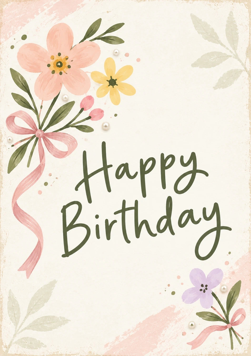 Birthdays - Personalised Card — with punch holes