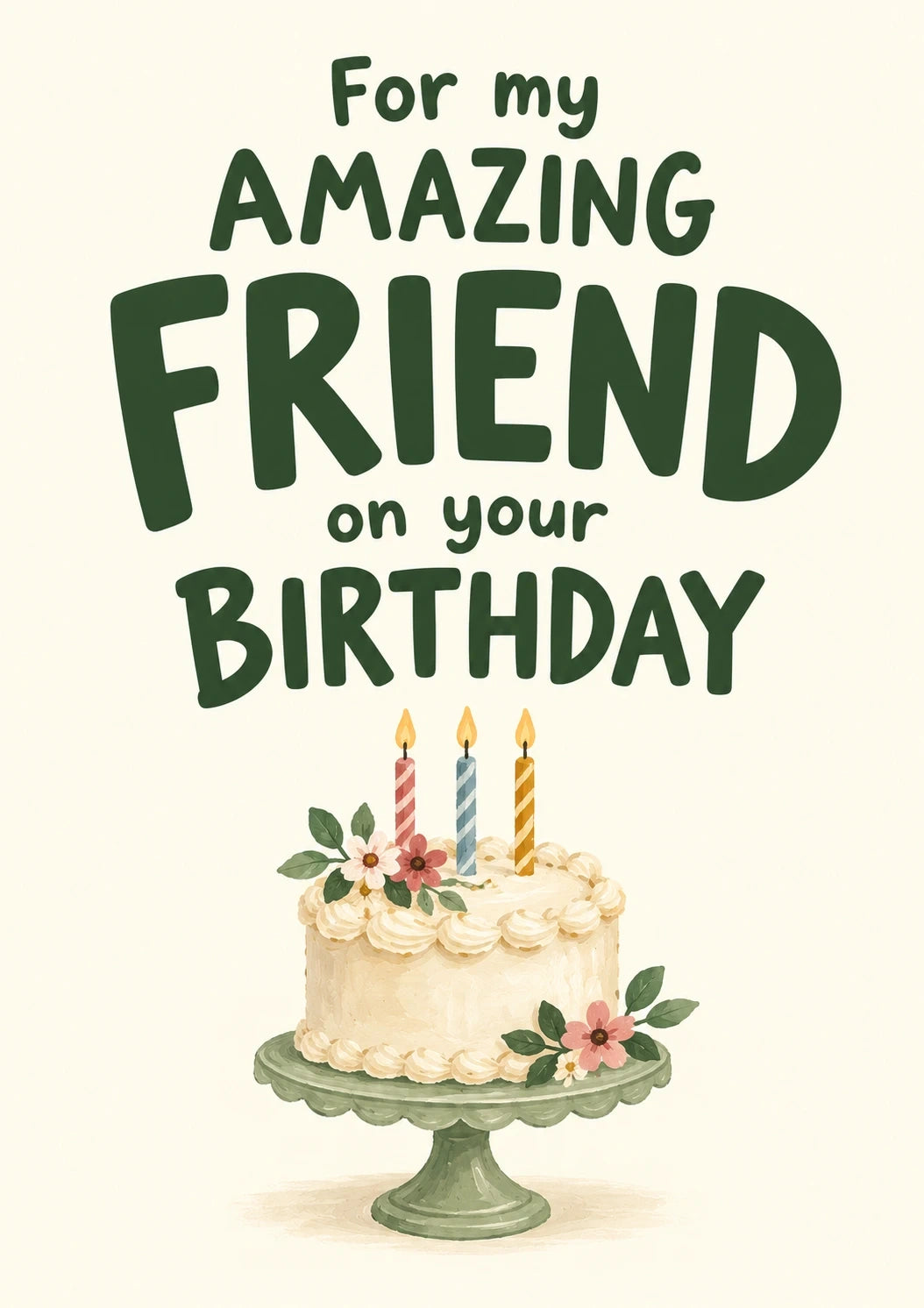 Birthdays - Personalised Card — with punch holes