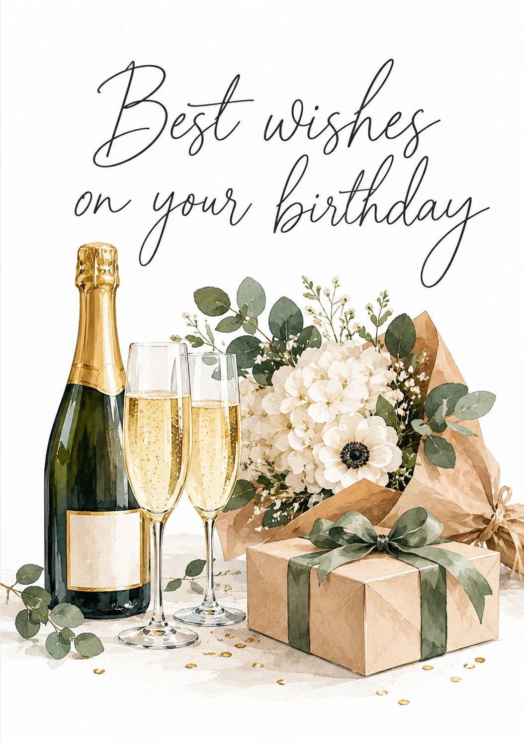 Birthdays - Personalised Card — with punch holes