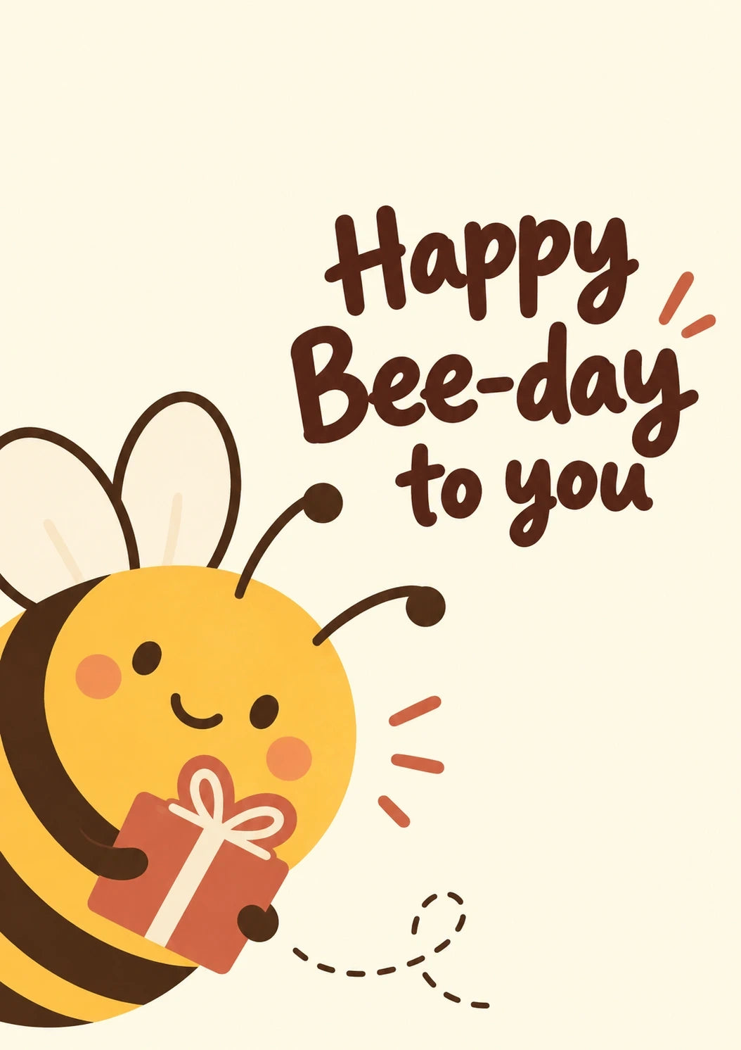Birthdays - Personalised Card — with punch holes