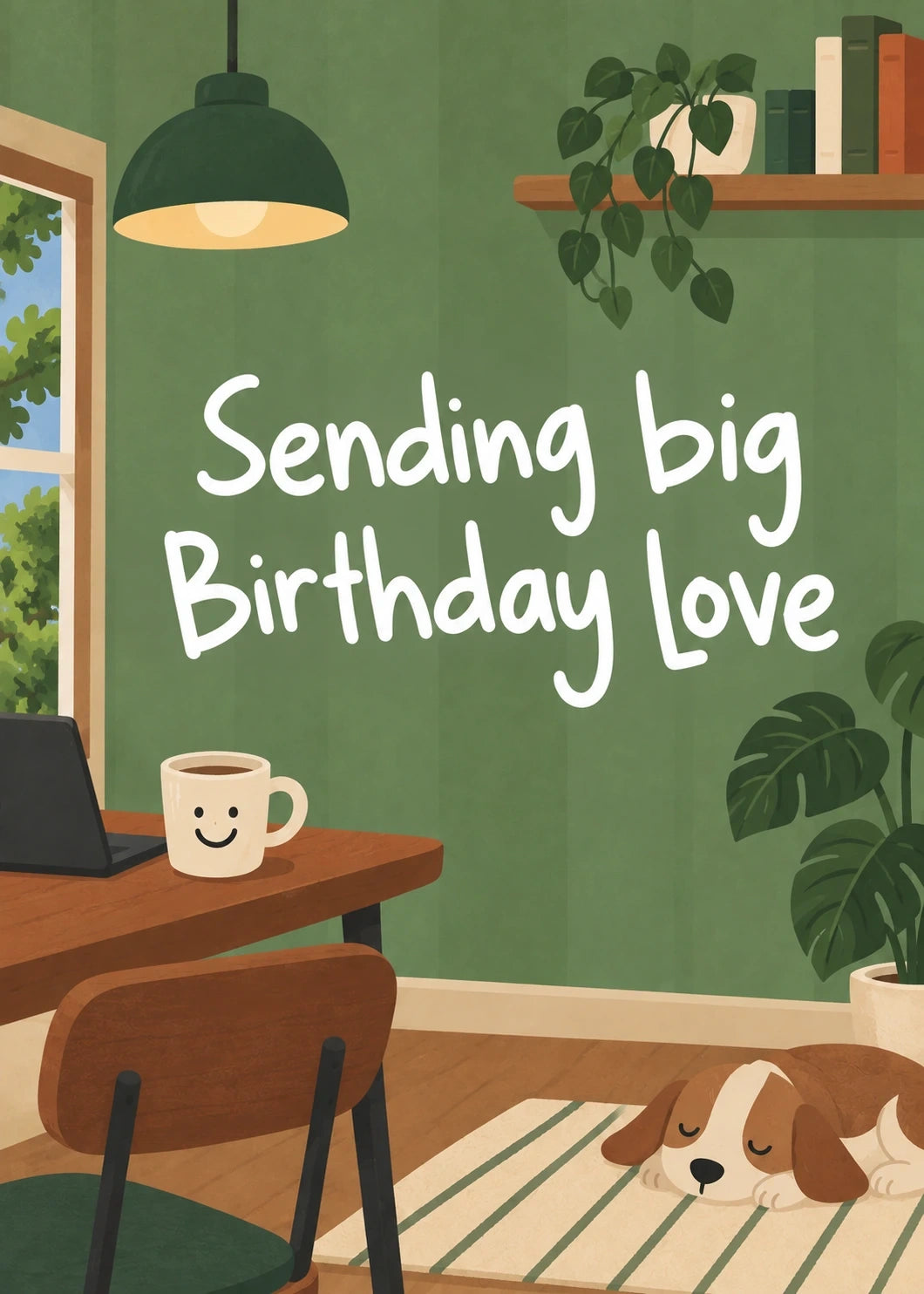 Birthdays - Personalised Card — with punch holes