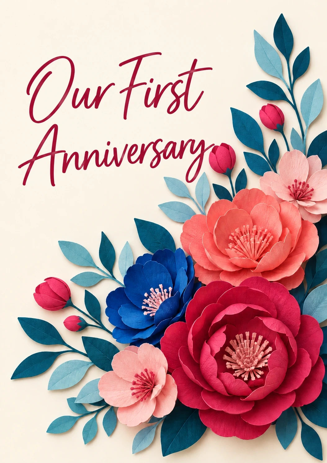 Anniversary - Personalised Card — with punch holes