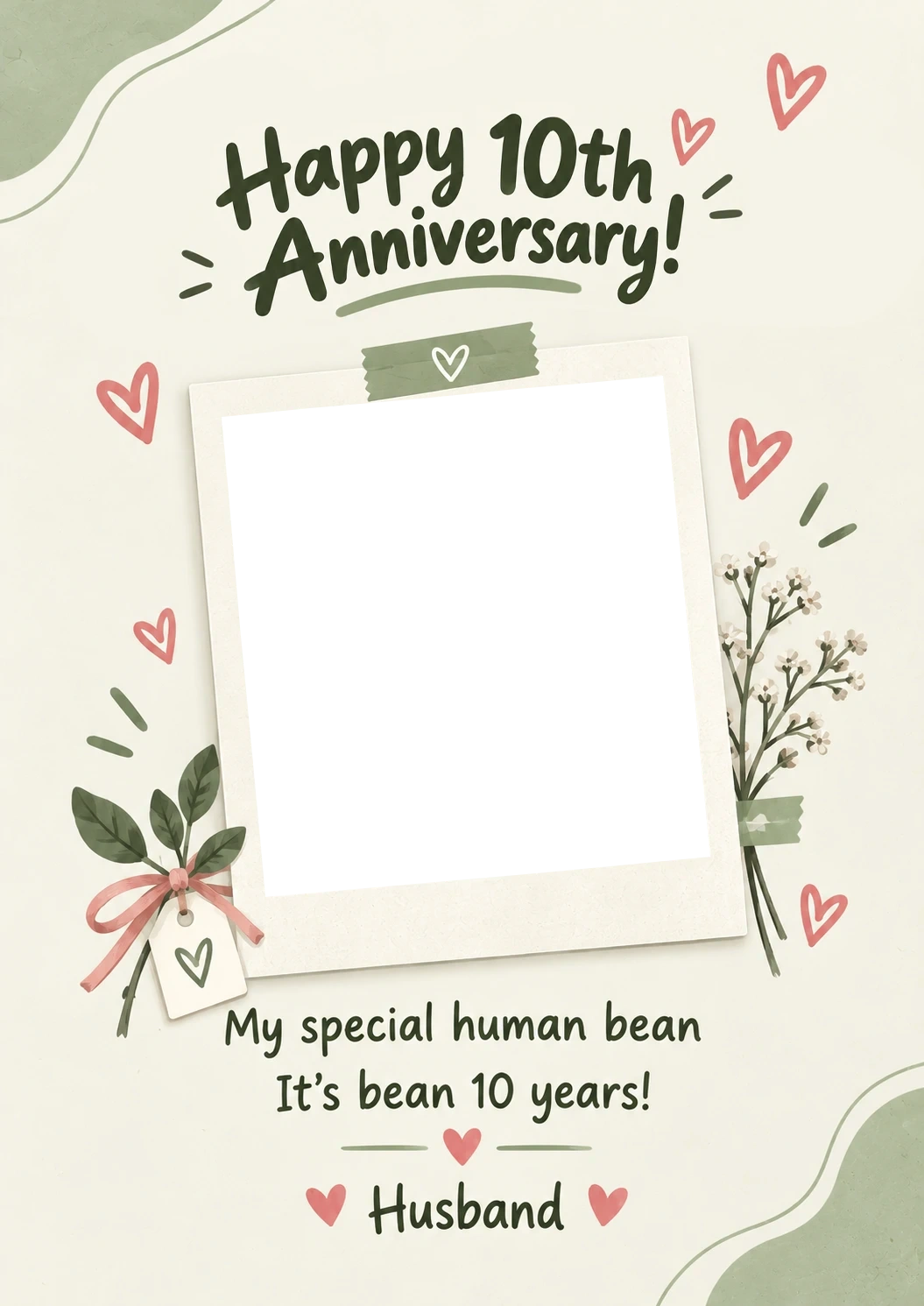 Anniversary - Personalised Card — with punch holes