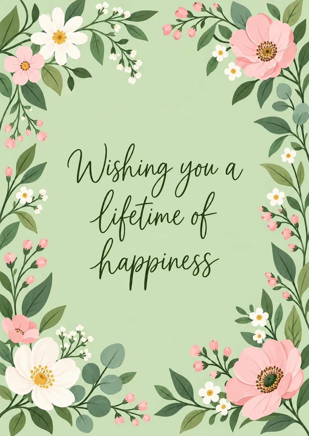Weddings - Personalised Card — with punch holes