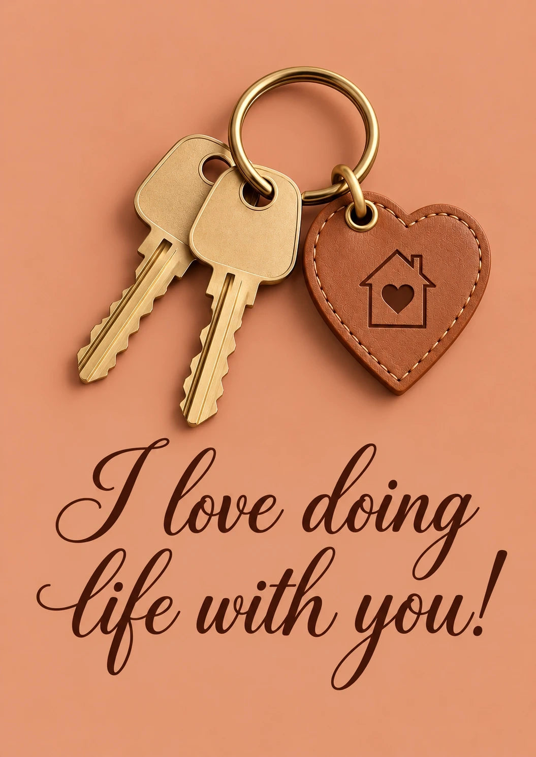 Valentine's day - Personalised Card — with punch holes