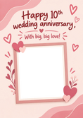Load image into Gallery viewer, Anniversary - Personalised Card — with punch holes
