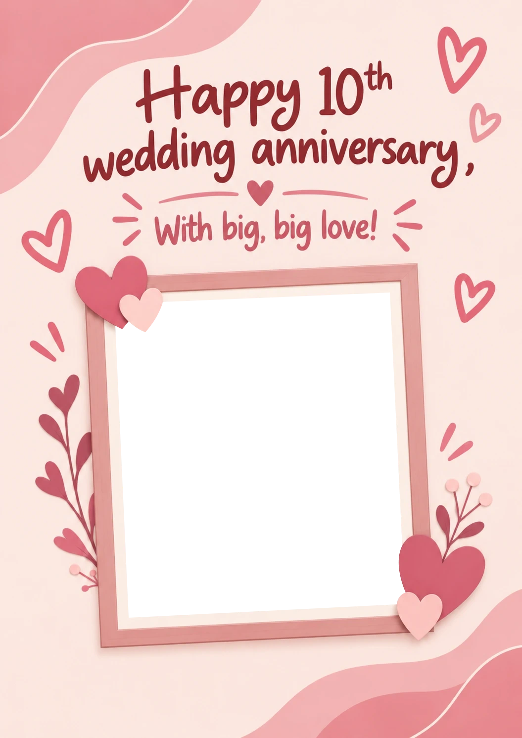 Anniversary - Personalised Card — with punch holes