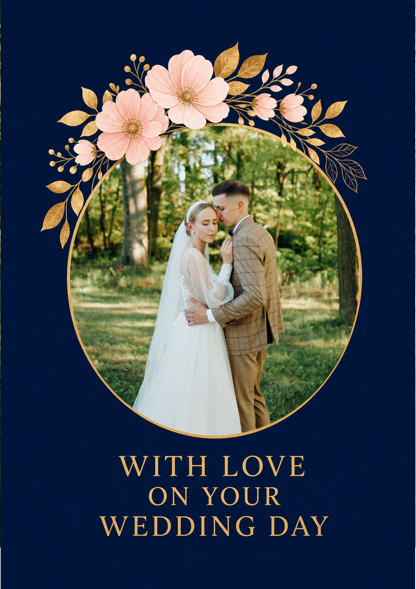 Photo Personalised Wedding Card | With Love on Your Wedding Day