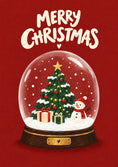 Load image into Gallery viewer, Christmas - Personalised Card — with punch holes
