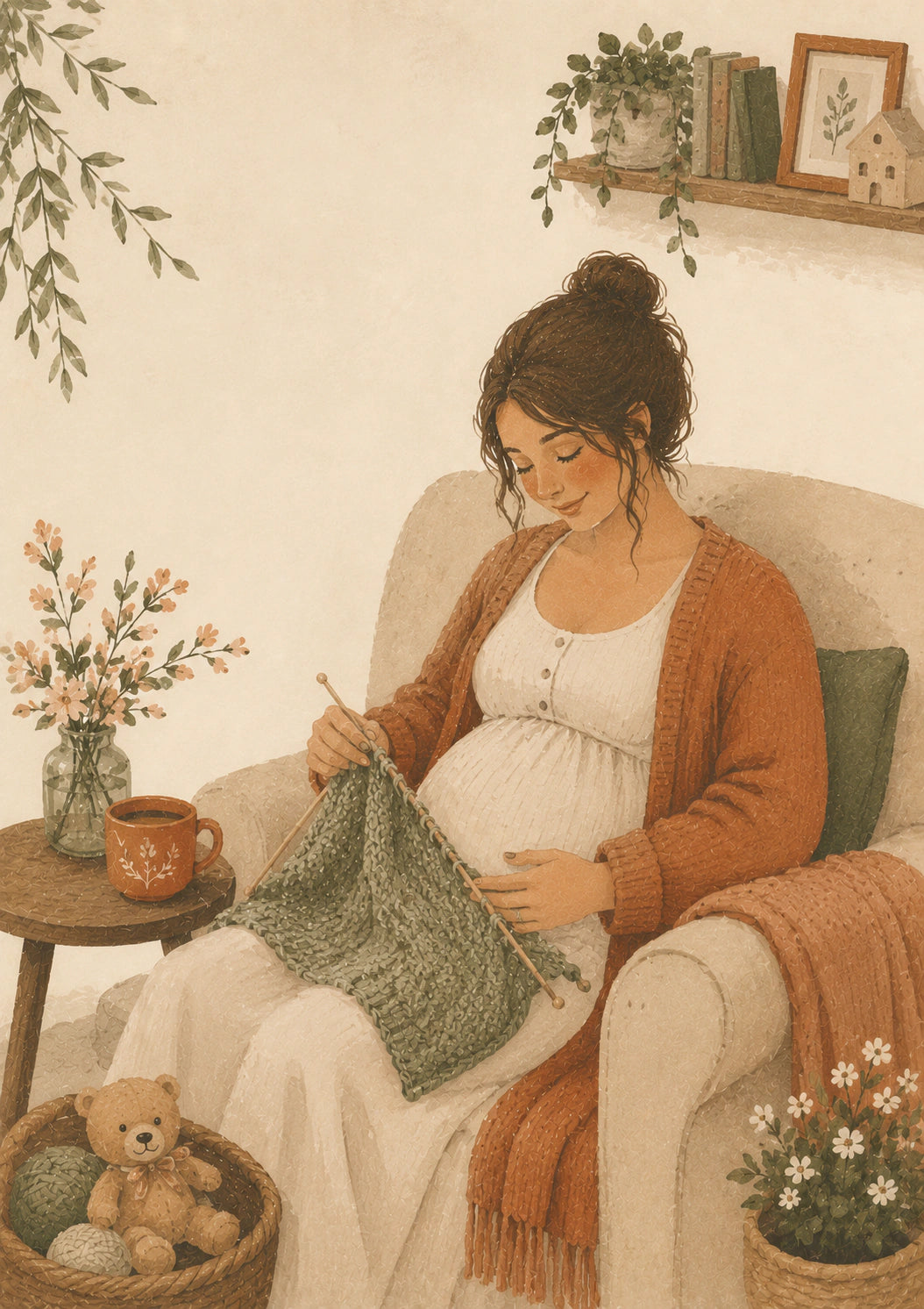 Pregnancy - Personalised Card — with punch holes