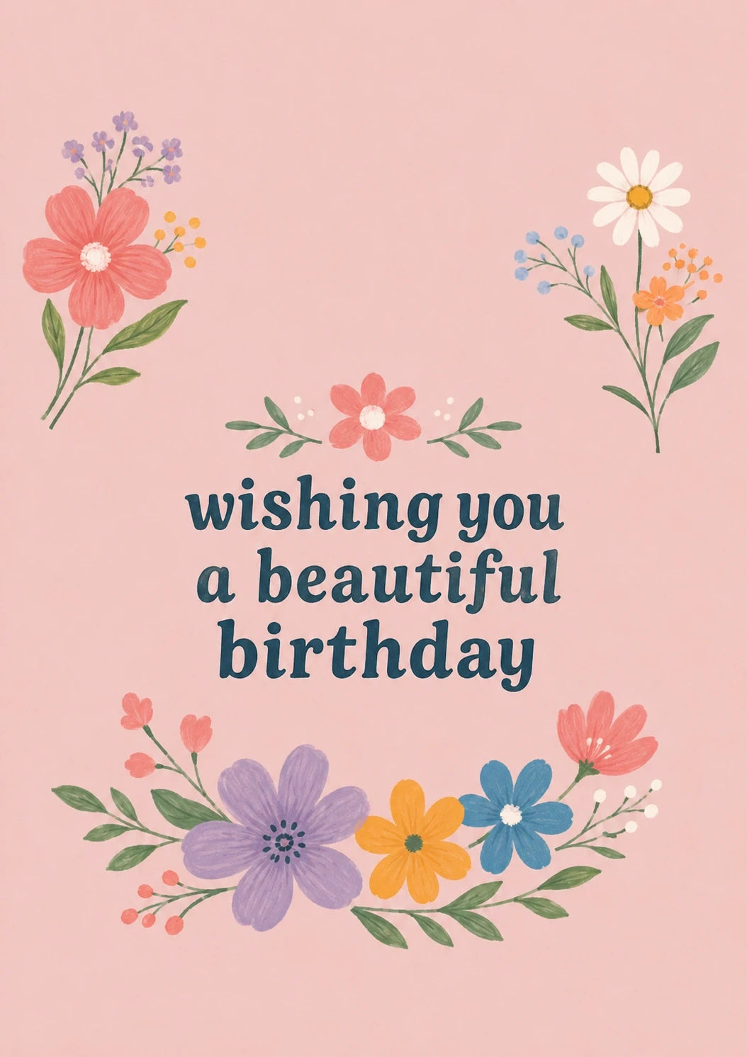 Birthdays - Personalised Card — with punch holes