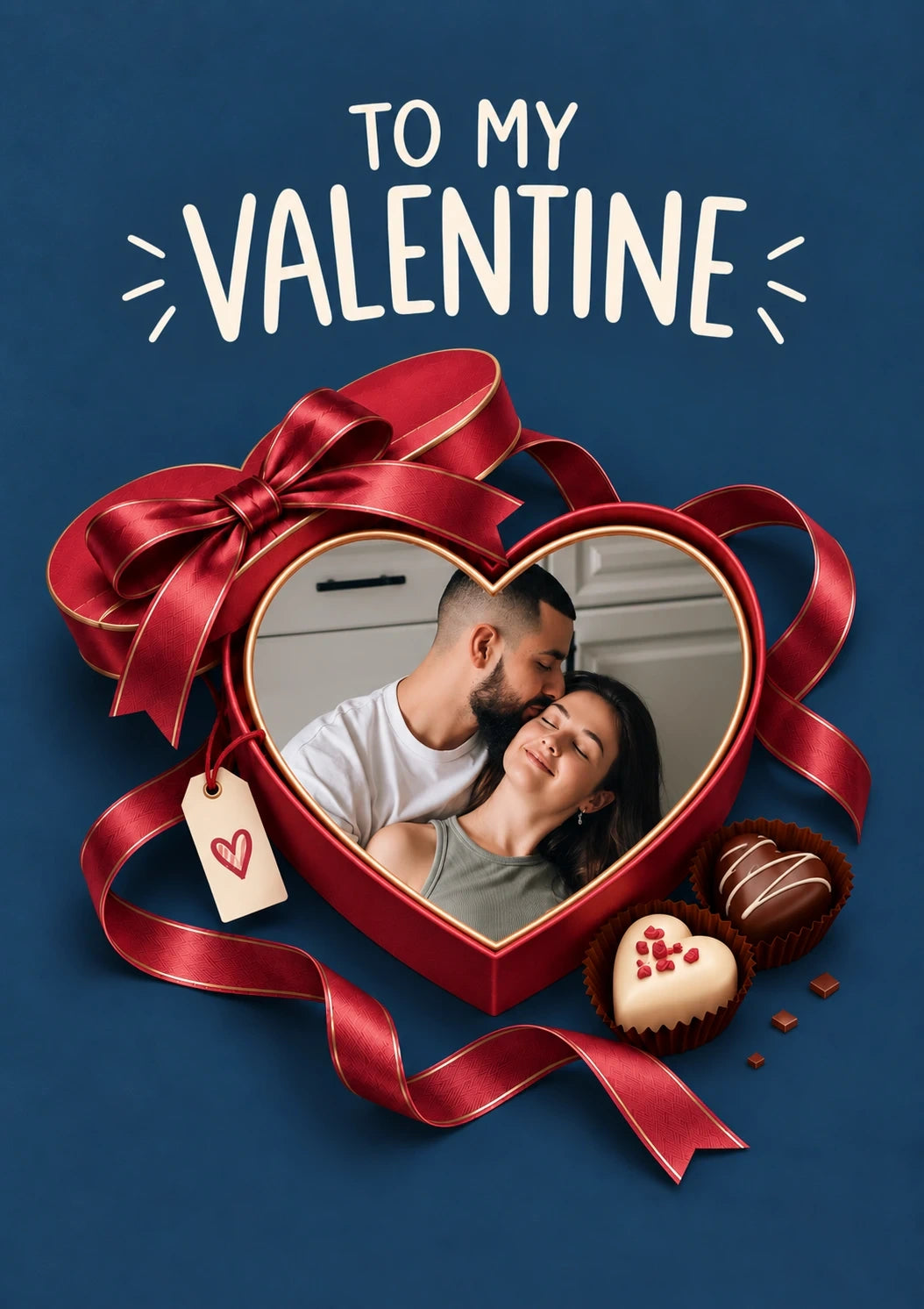 Valentine's day - Personalised Card — with punch holes