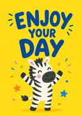 Load image into Gallery viewer, Happy Zebra Confetti 3rd Birthday Card
