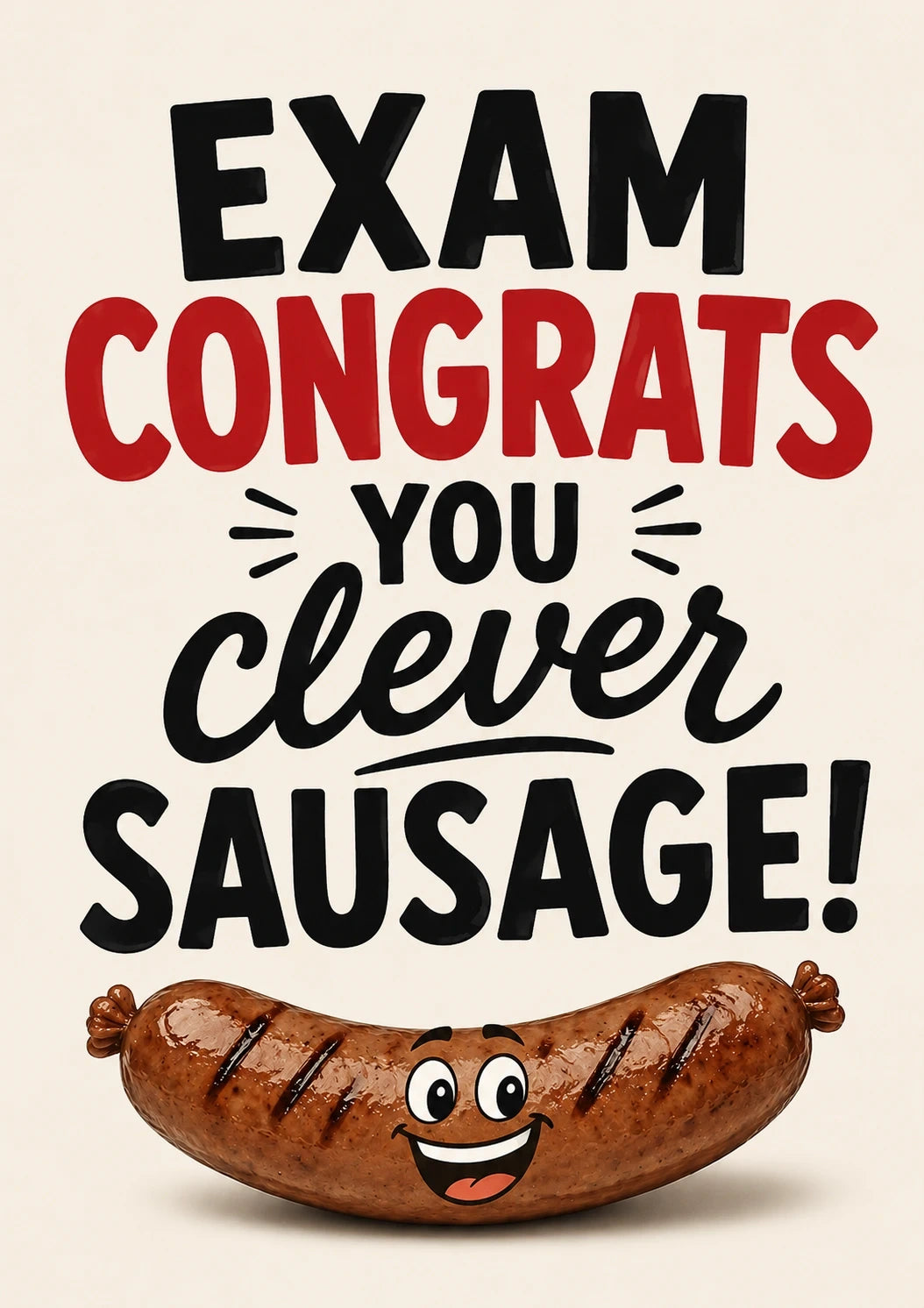 Congratulations - Personalised Card — with punch holes
