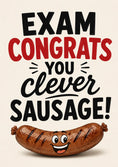 Load image into Gallery viewer, Funny Clever Sausage Cartoon GCSEs Card
