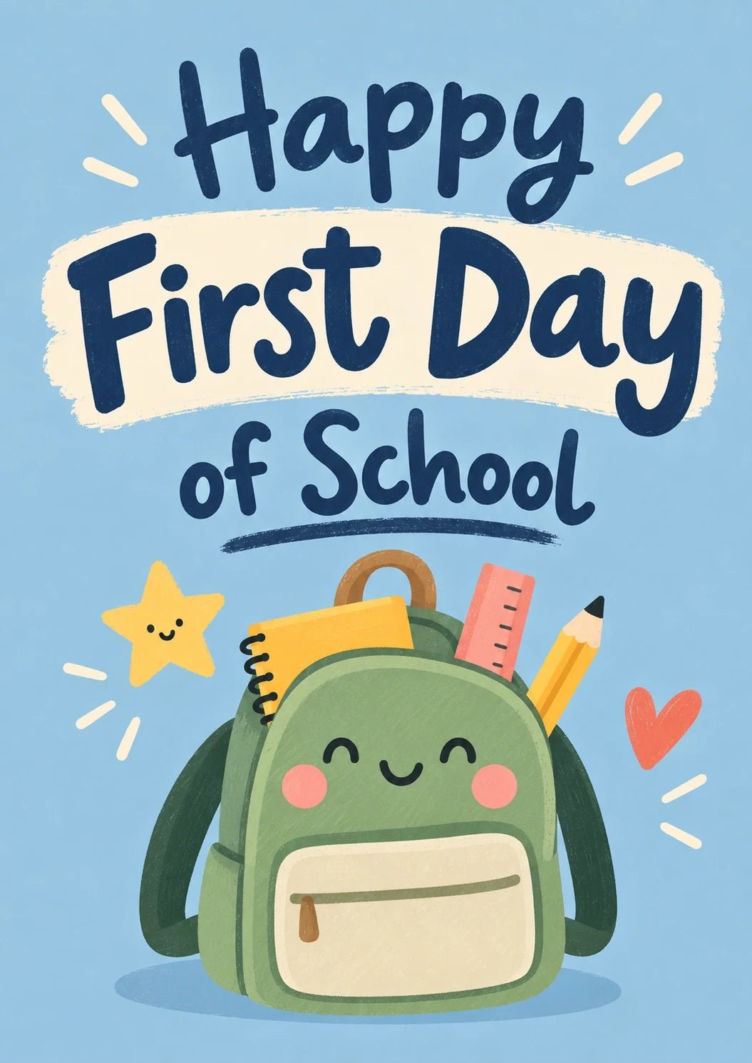 Back to school - Personalised Card — with punch holes
