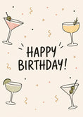 Load image into Gallery viewer, Birthdays - Personalised Card — with punch holes
