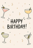 Load image into Gallery viewer, Cocktails and Confetti 30th Birthday Card for Her
