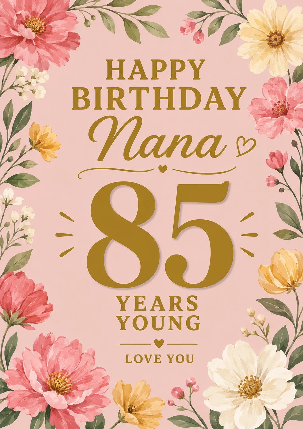 Birthdays - Personalised Card — with punch holes