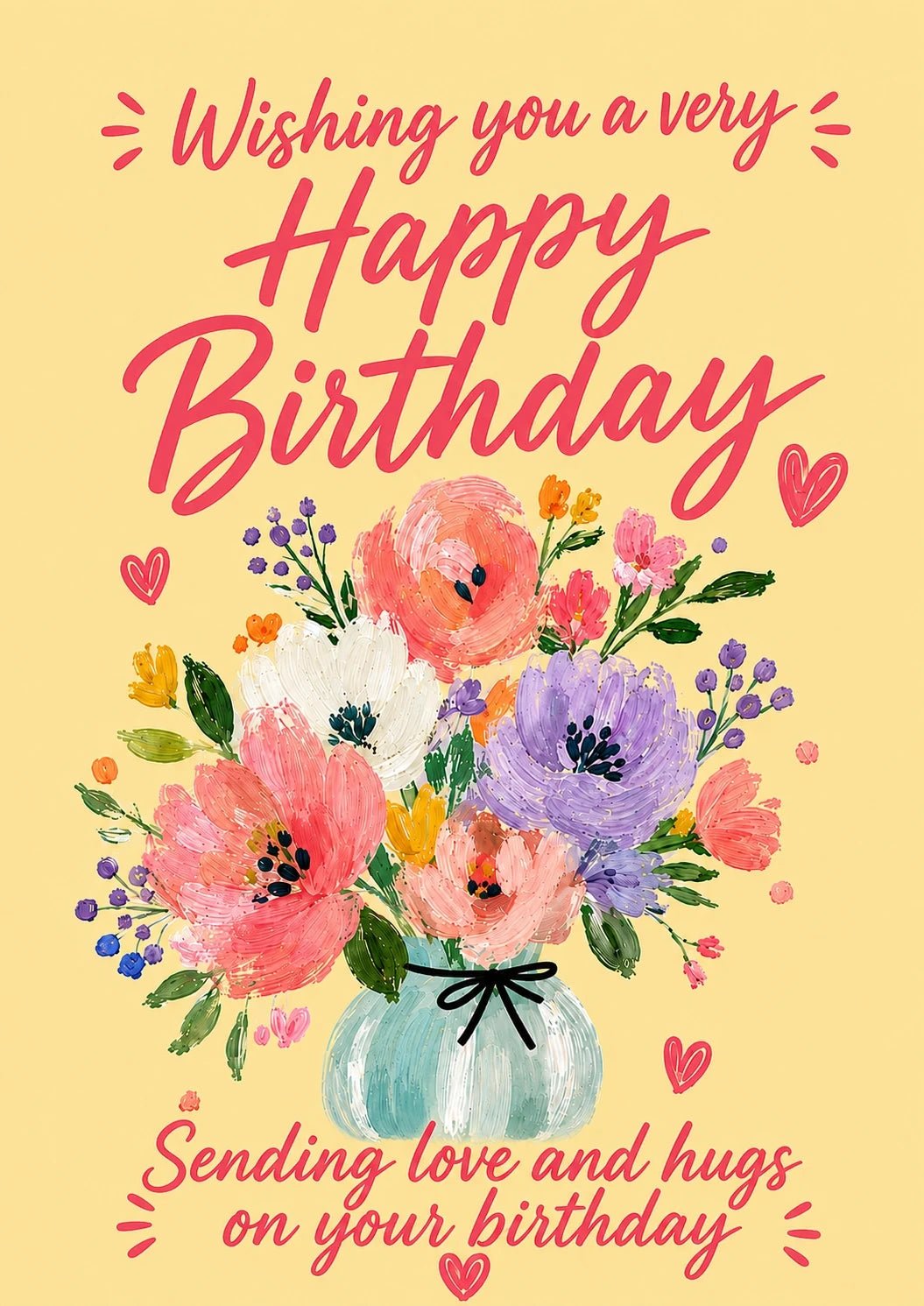 Birthdays - Personalised Card — with punch holes