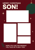 Load image into Gallery viewer, Funny Merry Christmas Son Photo Upload Christmas Card for Him

