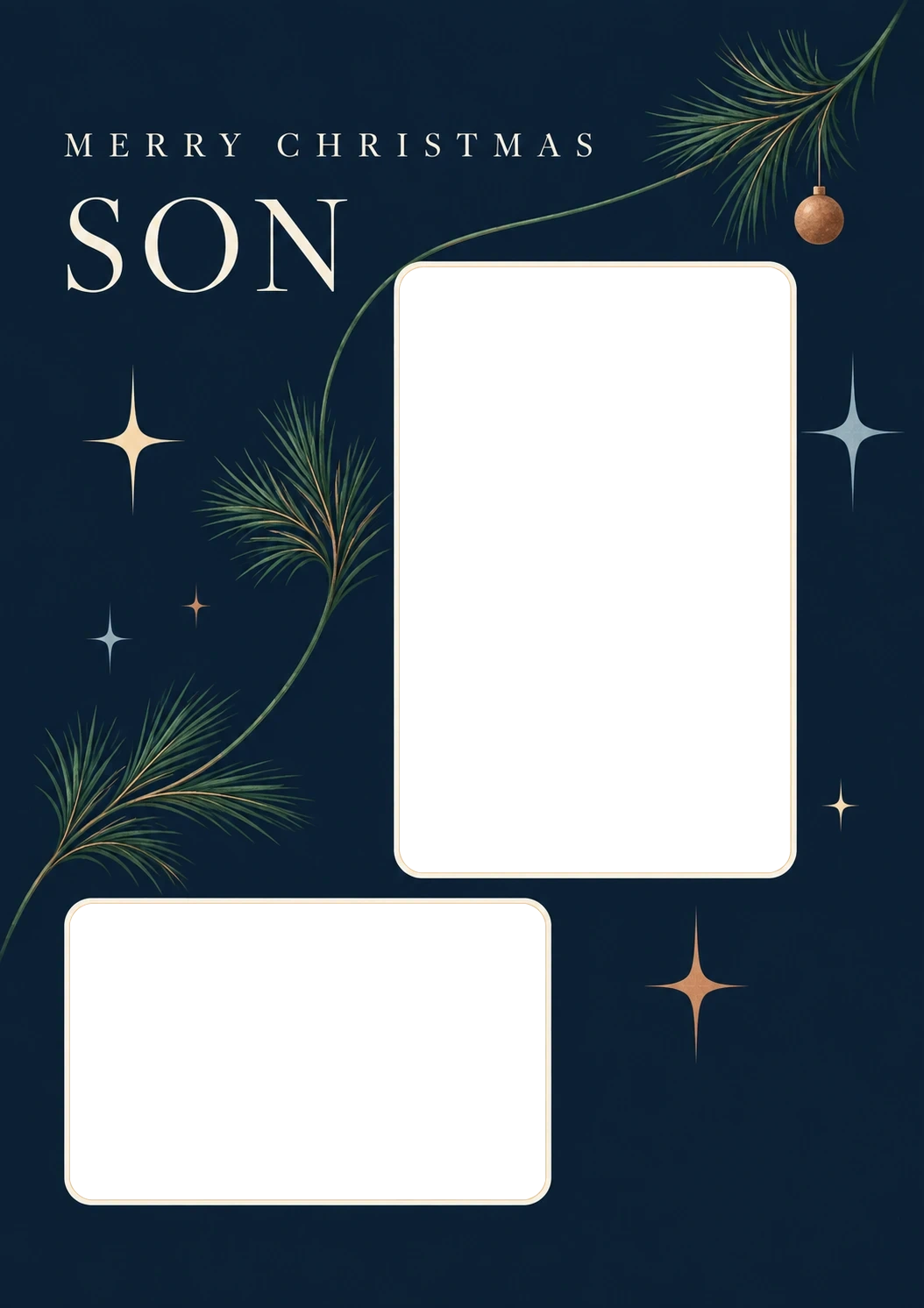 Christmas - Personalised Card — with punch holes