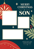Load image into Gallery viewer, Christmas - Personalised Card — with punch holes

