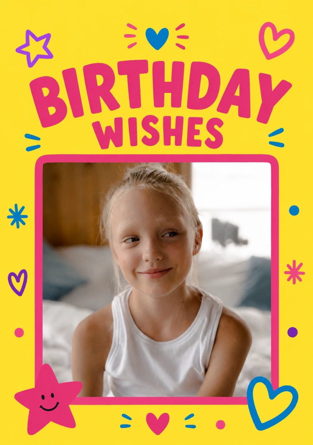 Birthdays - Personalised Card — with punch holes