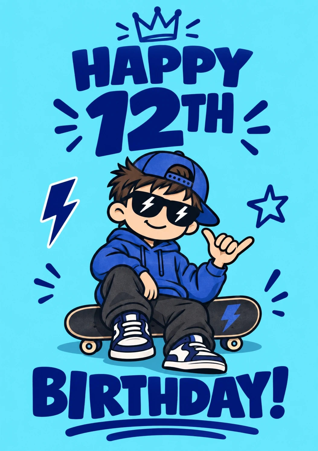 Birthdays - Personalised Card — with punch holes