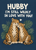 Load image into Gallery viewer, Wildly in Love Leopard Couple Valentine's Day Card for Husband

