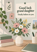 Load image into Gallery viewer, Floral Desk Believe in You Back to School Card for Her
