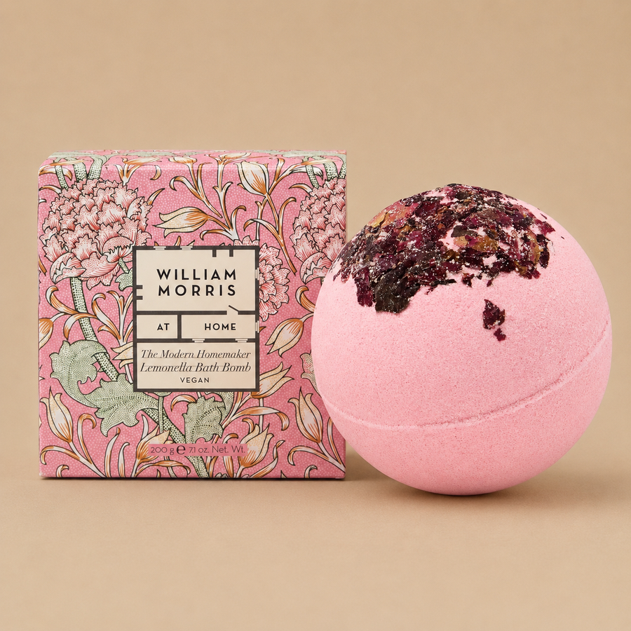 William Morris At Home Bath Bomb 200g - Rose Petal