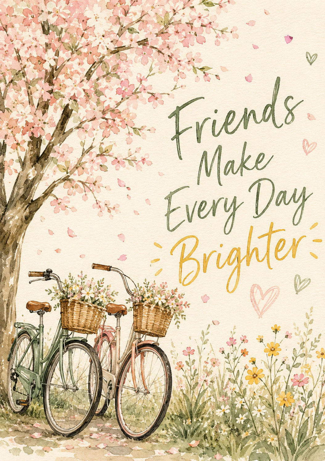 Friendship - Personalised Card — with punch holes