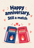 Load image into Gallery viewer, Funny Still a Match Matchbox Anniversary Card for Her
