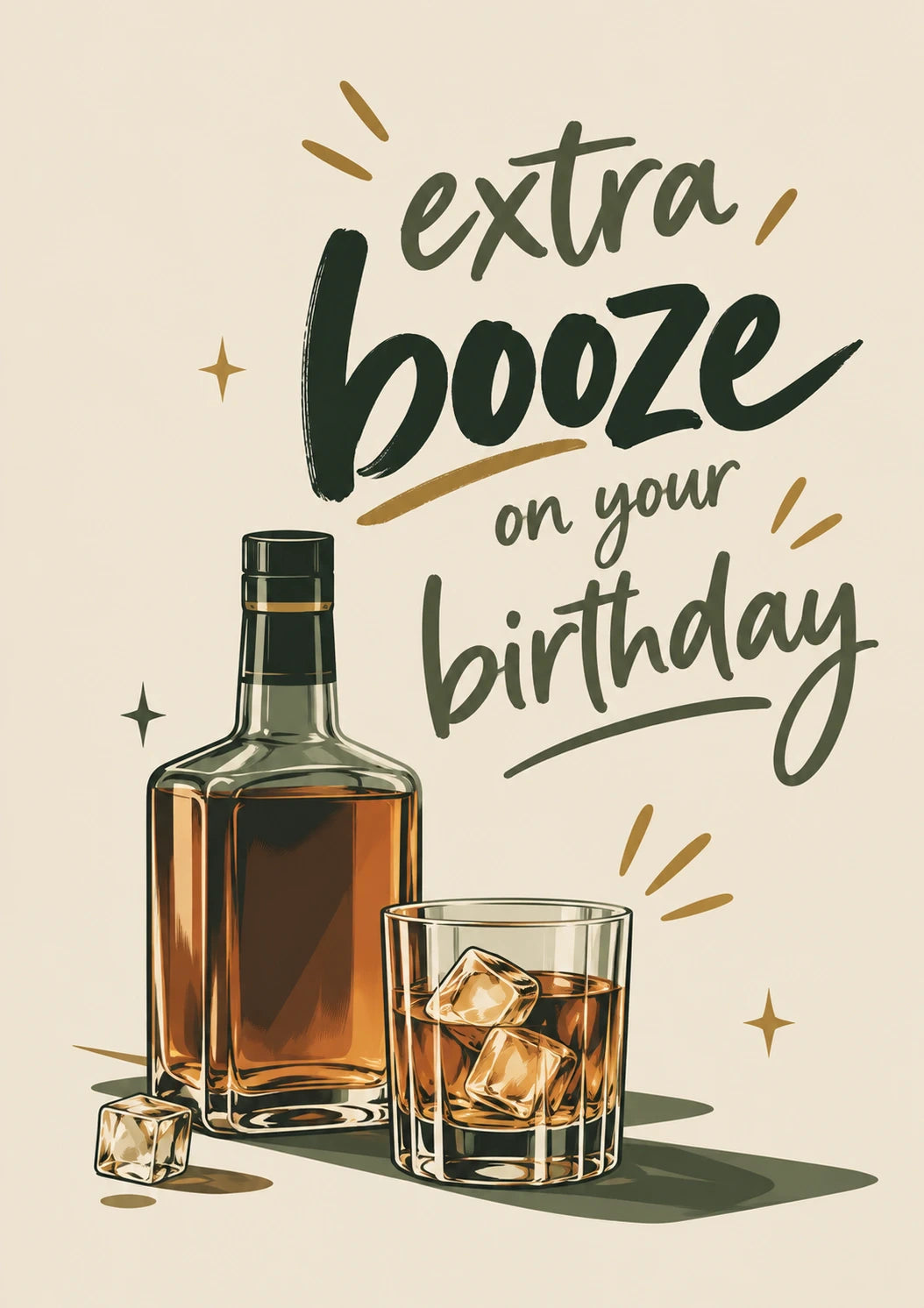 Funny Extra Booze Whisky Halloween Card for Him